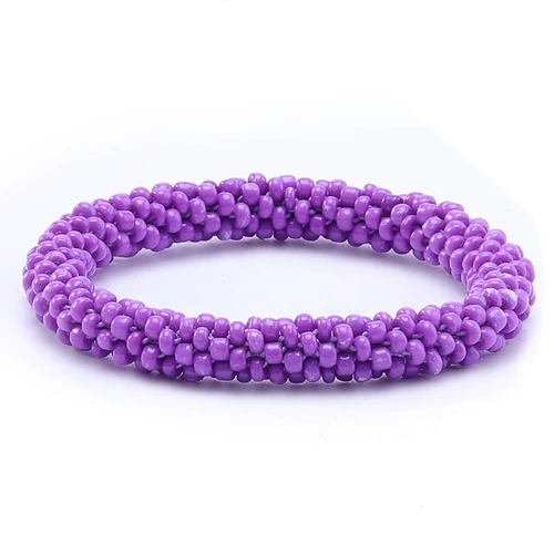 Purple Браслеты из Непала Чешский браслет из бисера крючком модный браслет ручной работы - Окраска металла: Purple