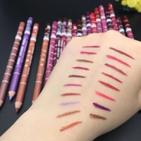 1pc cosmetic professional wood lipliner waterproof lady charming lip liner soft pencil contour makeup lipstick tool dropshipping