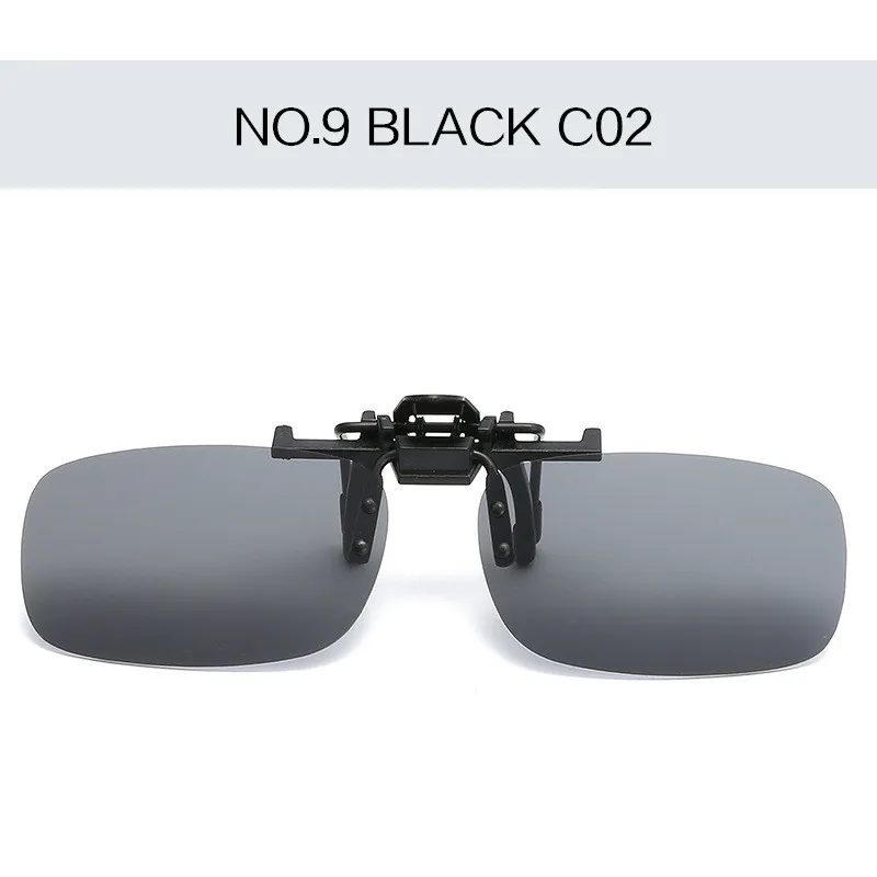 NO9 SBlack Imwte, солнцезащитные очки, мужские, классические, поляризационные, на застежке, солнцезащитные очки, мужские, s, флип, близорукость, очки, ночное видение, очки для вождения - Цвет линз: NO9 SBlack