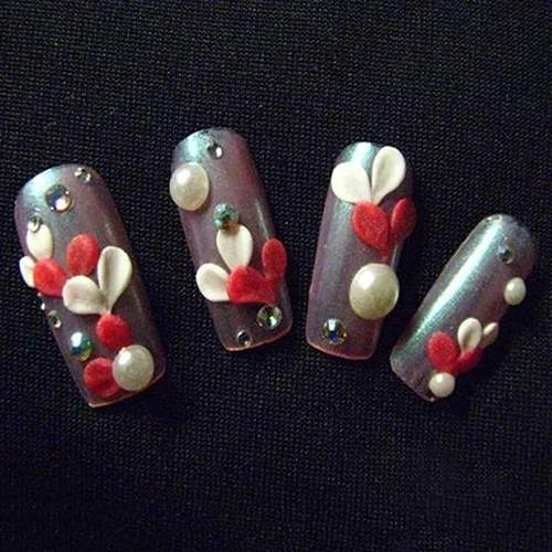 Новые 12 Разноцветные Акриловые Советы для ногтей УФ гель-пудра Пыль 3D DIY