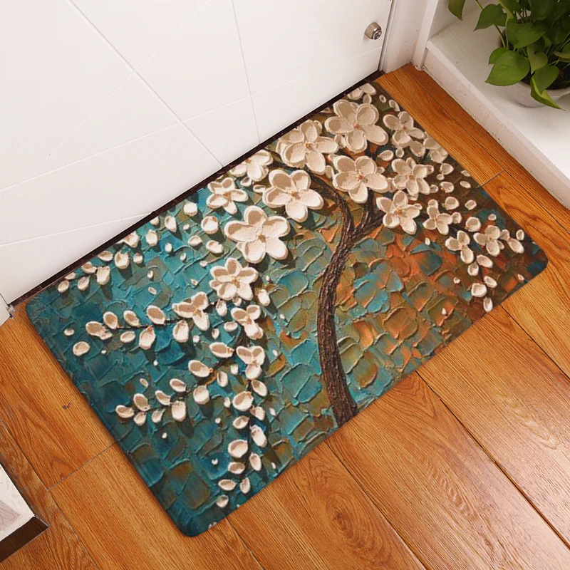 Новинка 2017 добро пожаловать коврики с принтом дерева для ванной кухни ковры