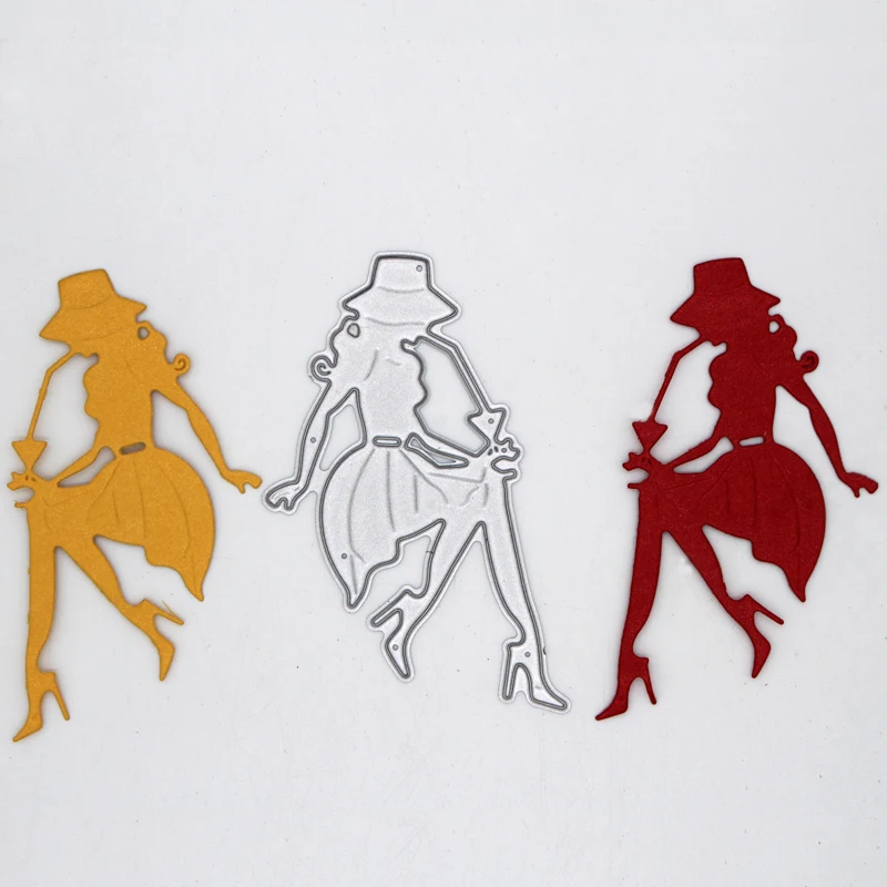 Металлические стальные рамки вырубные штампы крутая девушка фигурка человека