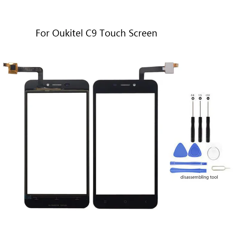 

5.0 inch For Oukitel C9 Touch Screen Digitizer Glass Original Replacement Parts black For Oukitel C9 Touch Screen TP