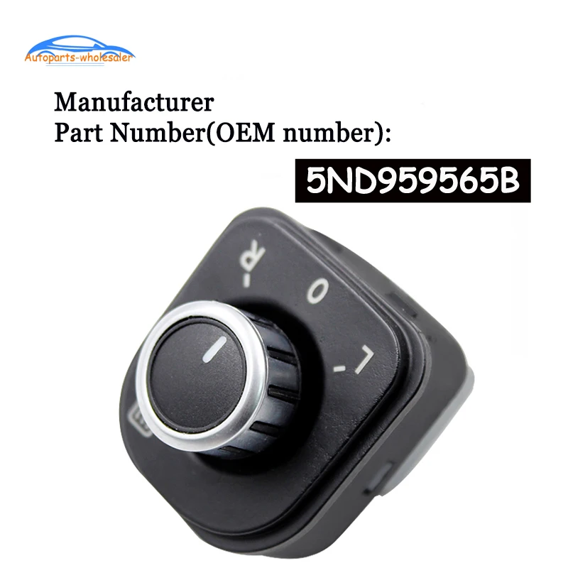 

Новинка 5ND959565B 1K0 959 565 для Jetta MK5 Golf MK5 MK6 Rabbit Eos Passat B6 3C Tiguan кнопка переключения бокового зеркала
