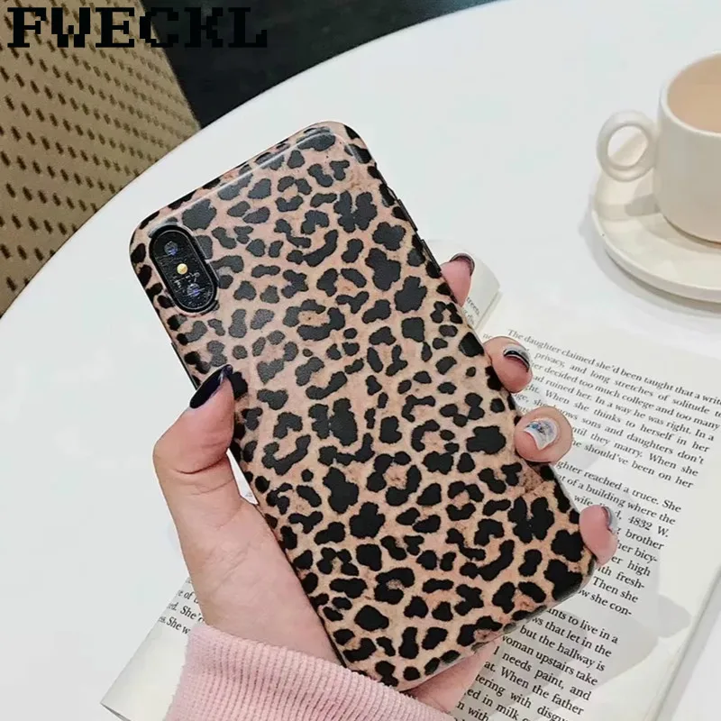 Роскошные Высокое качество леопардовым принтом чехол для телефона iphone XS Max XR X 6 6s 7