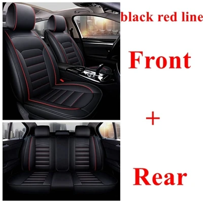 Сиденья для Citroen C4 C5 C2 C3 C6 DS4 triumph Chevrolet Cruze Captiva aveo Защитные чехлы для сидений, сшитые специально для Opel astra j astra h astra g Insignia astra - Название цвета: blackredlinestandard