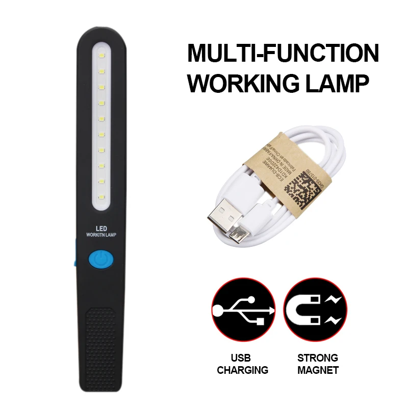 Портативный свет 10 SMD 2835 Светодиодный рабочий Прожектор Магнитный