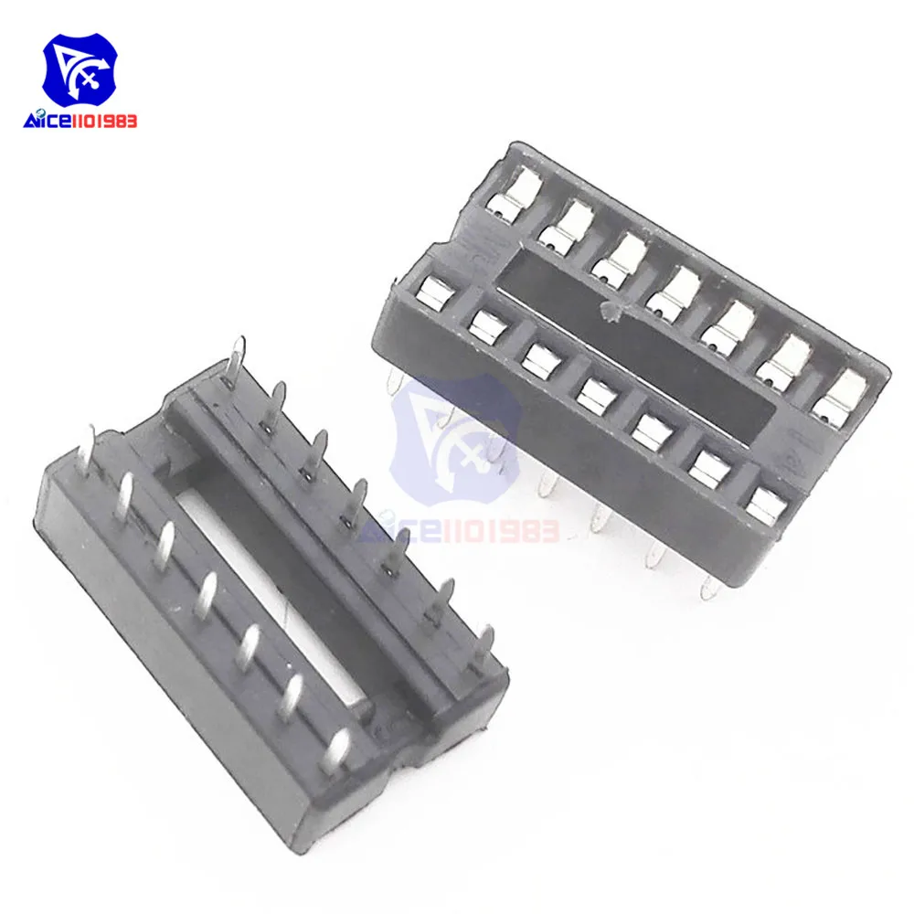 Diymore 50 шт./лот IC гнездо DIP-14 14-контактный адаптер паяльный Тип | Электронные