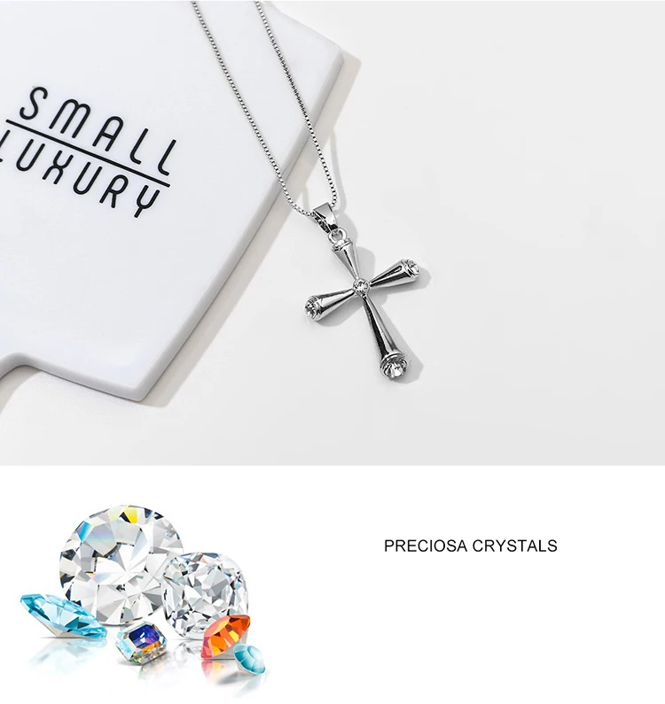 MALANDA модные подвески в форме Креста ожерелья для женщин кристалл от Swarovski