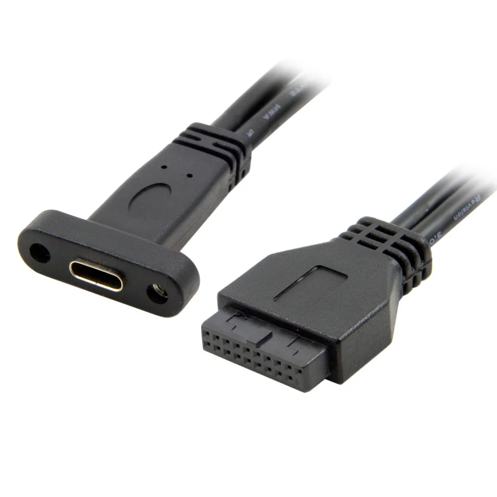 Одиночный порт USB 3 1 Type C USB-C мама к 0 материнская плата 19Pin кабель заголовка 40 см |