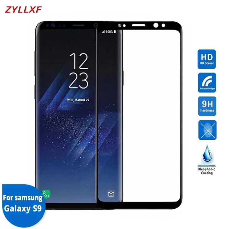 3D изогнутая Защитная пленка для экрана Samsung Galaxy S9 Plus из закаленного стекла 9H