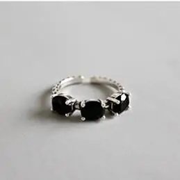 S925 Серебряное кольцо женские модели Сладкая Корейская версия ретро Тайский Серебряный подарок на день рождения простое Открытое кольцо - Цвет камня: 15