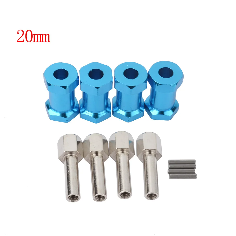 

4PCS Aluminum 20MM Extension Adaptor Hub HEX 12MM for Redcat GEN8 Scout II 1/10 RC Crawler