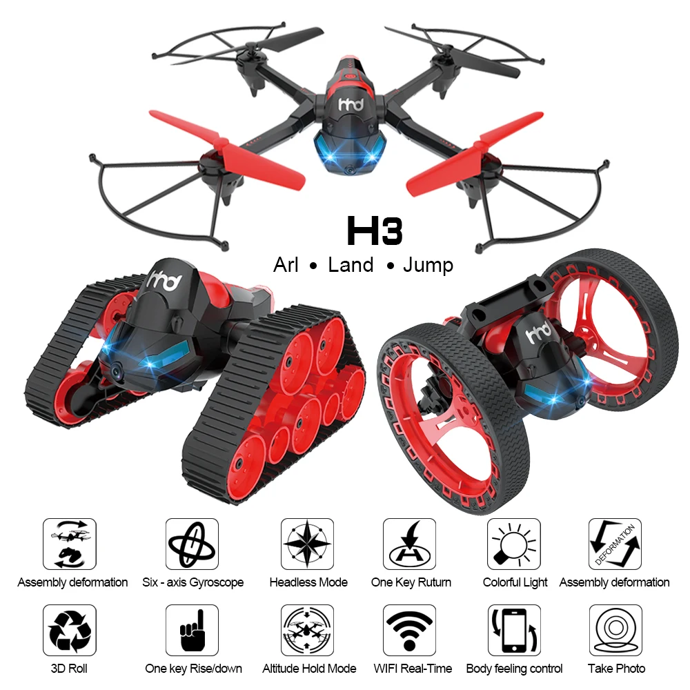 Радиоуправляемый дрон EBOYU H3 2 4 ггц 6 осей wi fi FPV мп|Радиоуправляемые вертолеты| |