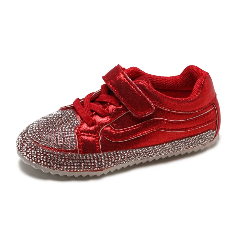 Mumoresip Fashion Tide Girls Shoes Boys Casual Sneakers Rhinestone Students Pupils Sports For Big Kids Soft Comfortable | Детская одежда