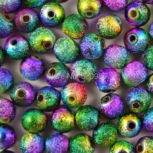 Круглые бусины из акрила Stardust смешанные/золотистые/радужные/посеребренные