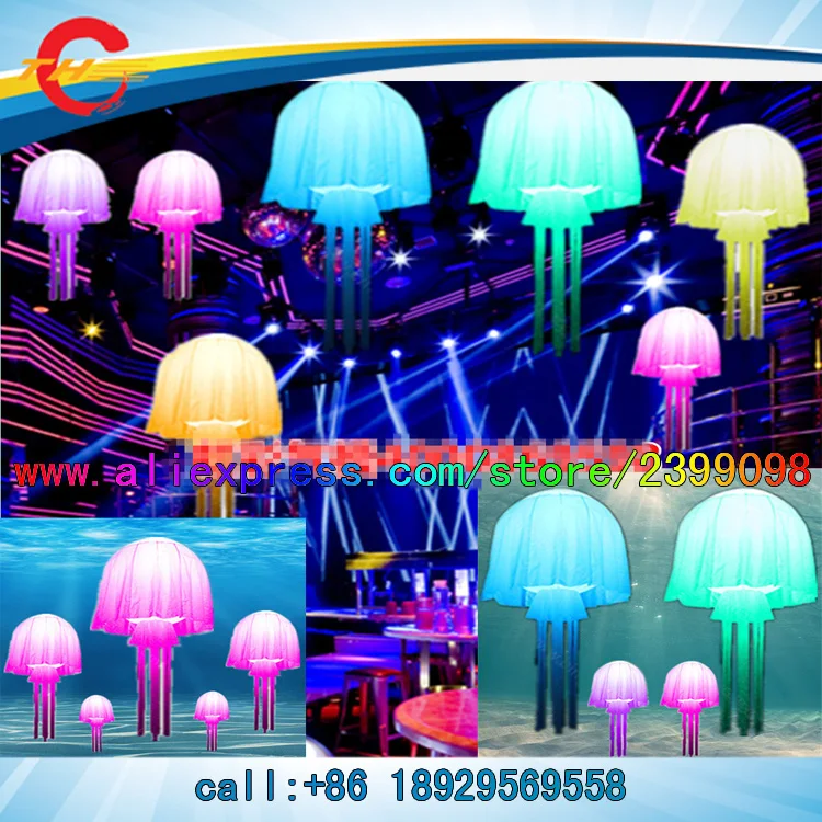 Бесплатная воздушная доставка 5 шт./лот светящиеся надувные Медузы/надувные