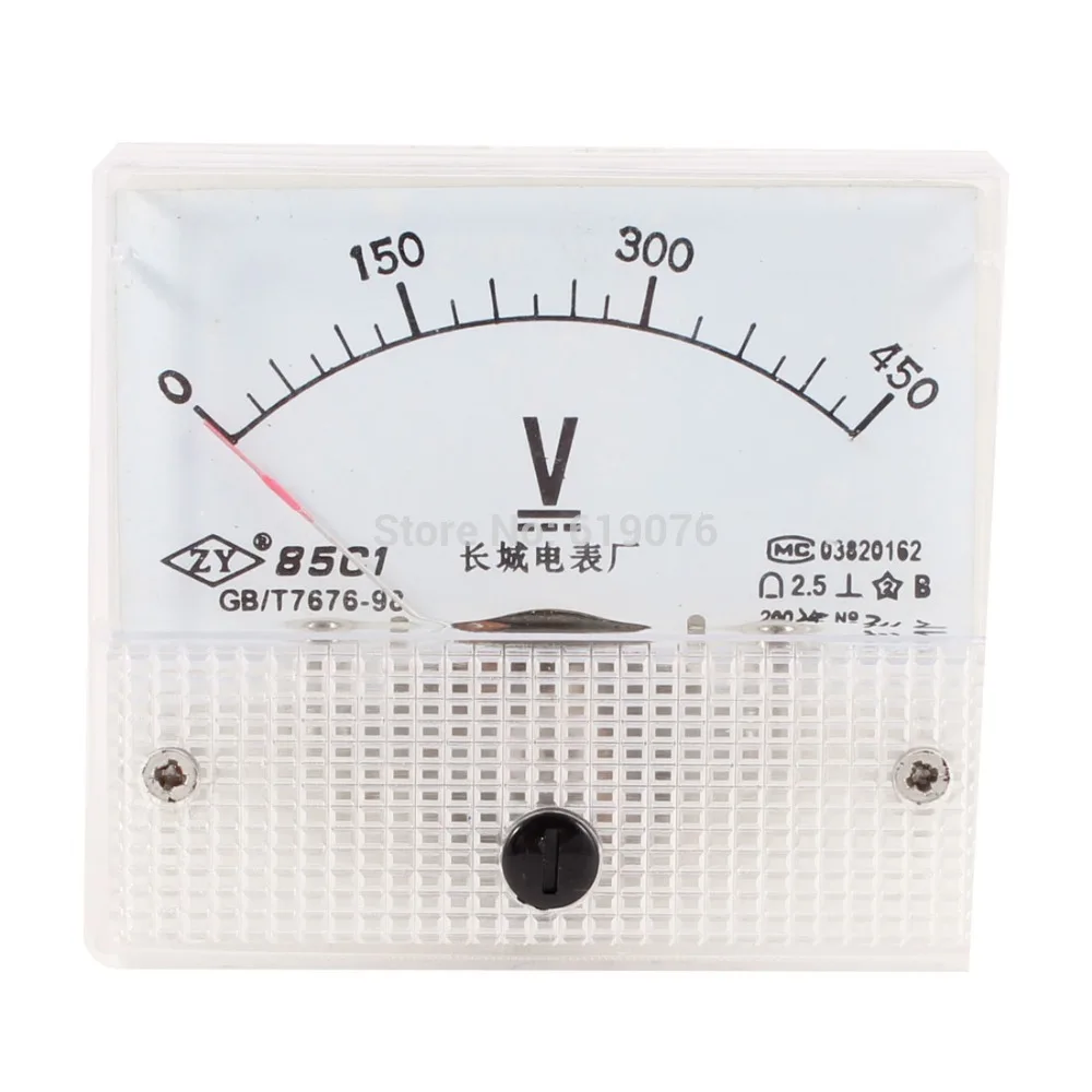 

85C1 Pointer Needle DC 0-450V Volt Tester Panel Analog Voltmeter