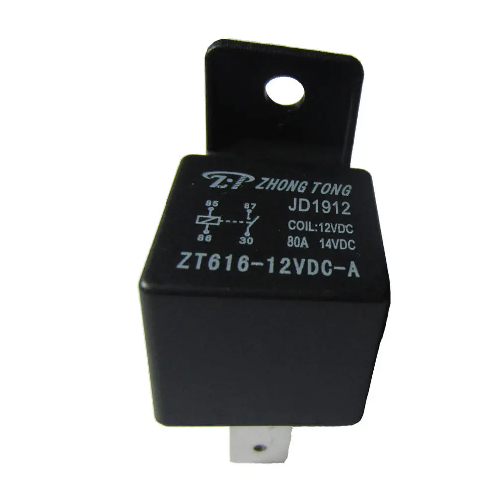 EE support 5Pcs Black Car Truck Auto Heavy 12V 80A 80 AMP SPST Relay Relays 4 Pin 4P | Switches &amp