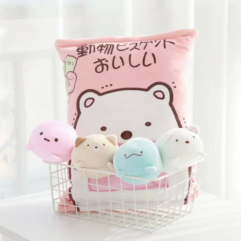 Мягкая плюшевая игрушка Sumikko Gurashi кукла из био мультфильма Сан Икс 4 шт. в упаковке