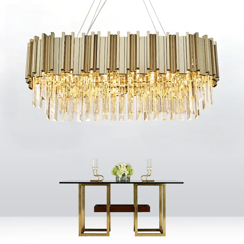 

Modern chandelier light luxury living room golden bedroom clothing store cafe hotel restaurant crystal chandelier