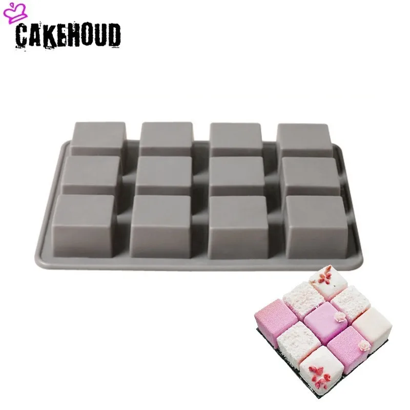 Небольшая Квадратная антипригарная силиконовая форма для торта cakeantang с 12