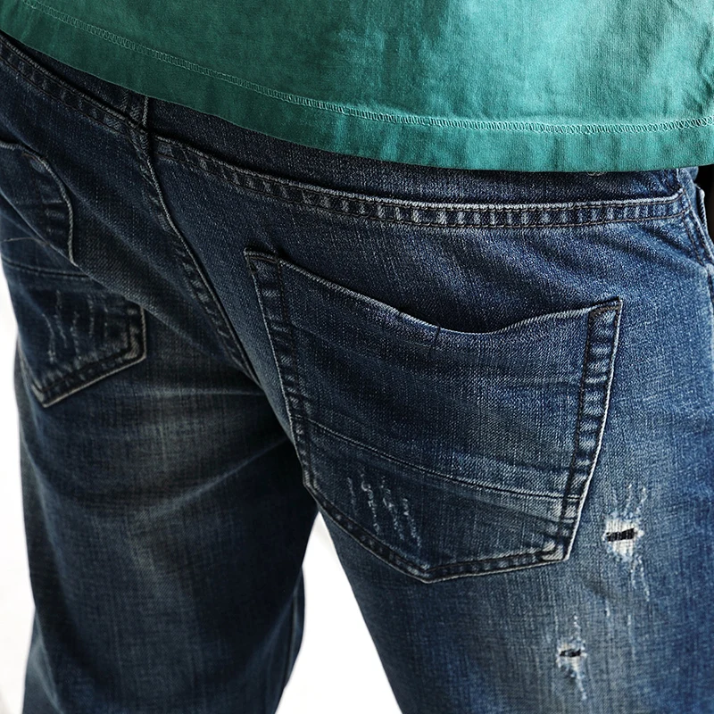 SIMWOOD 2019 Новинка весны модные рваные джинсы Для мужчин длинные брюки Узкие