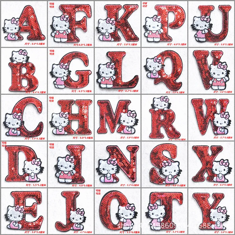 Расшитая блестками детская розовая нашивка «hello kitty» с железной нашивкой; Одежда для девочек и мальчиков; нашивка с вышивкой «сделай сам»