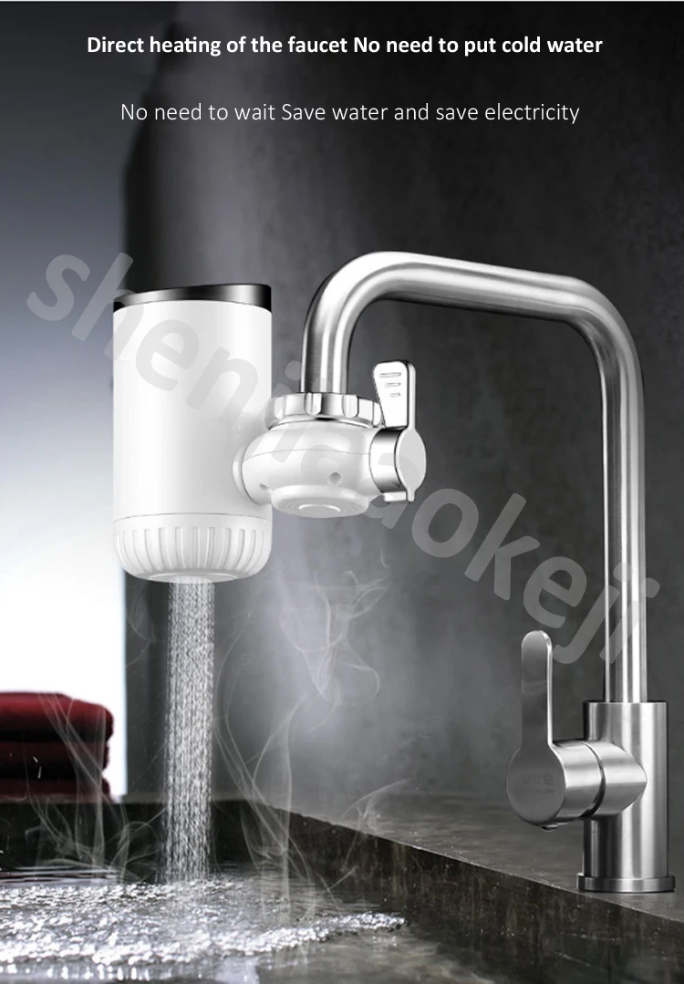 Водное разделение электричества Прямой нагрев установка водонагреватель цифровой дисплей анти-сухой водонагреватель 3000 Вт 220 В