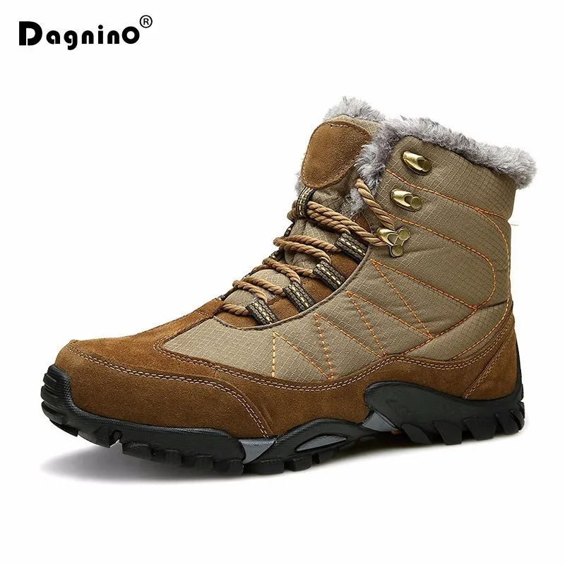 DAGNINO 2018 Новый Warmful зимние сапоги Для мужчин Плюшевые Повседневная обувь Кожа На
