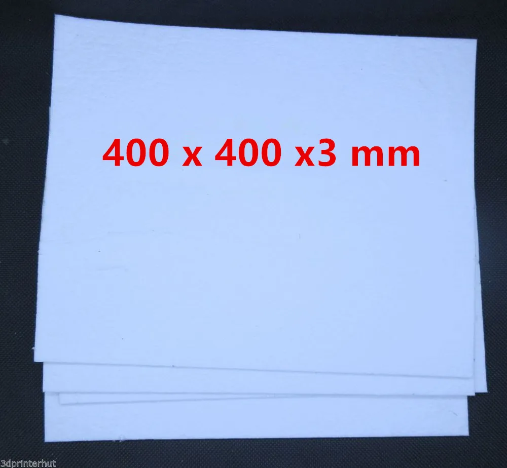 Funssor 4 шт 400x400 мм керамическая изоляция хлопок 3 мм толщина для reprap 3d принтер кровати с подогревом и изоляцией хлопок пластина