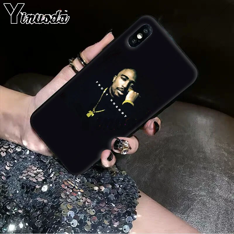 11pro MAX 2Pac Tupac Amaru Shakur Мягкий Силиконовый ТПУ чехол для телефона iPhone 6S 6plus 7 7plus 8 8Plus X Xs
