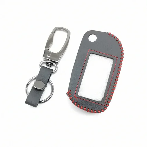 red and pikou Новейший кожаный чехол для ключей, защитный чехол для Starline, русская автосигнализация, A91, A61, B9, B91, A91, Складной автомобильный флип, FobTwo Way, Автомобильная сигнализация - Название цвета: red and pikou