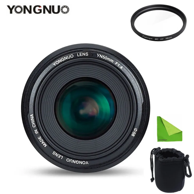 

YONGNUO YN50mm 50mm F1.4 Standard Prime Lens Large Aperture Auto Focus Lens for Canon EOS 6D 70D 5D2 5D3 600D 60D DSLR Camera