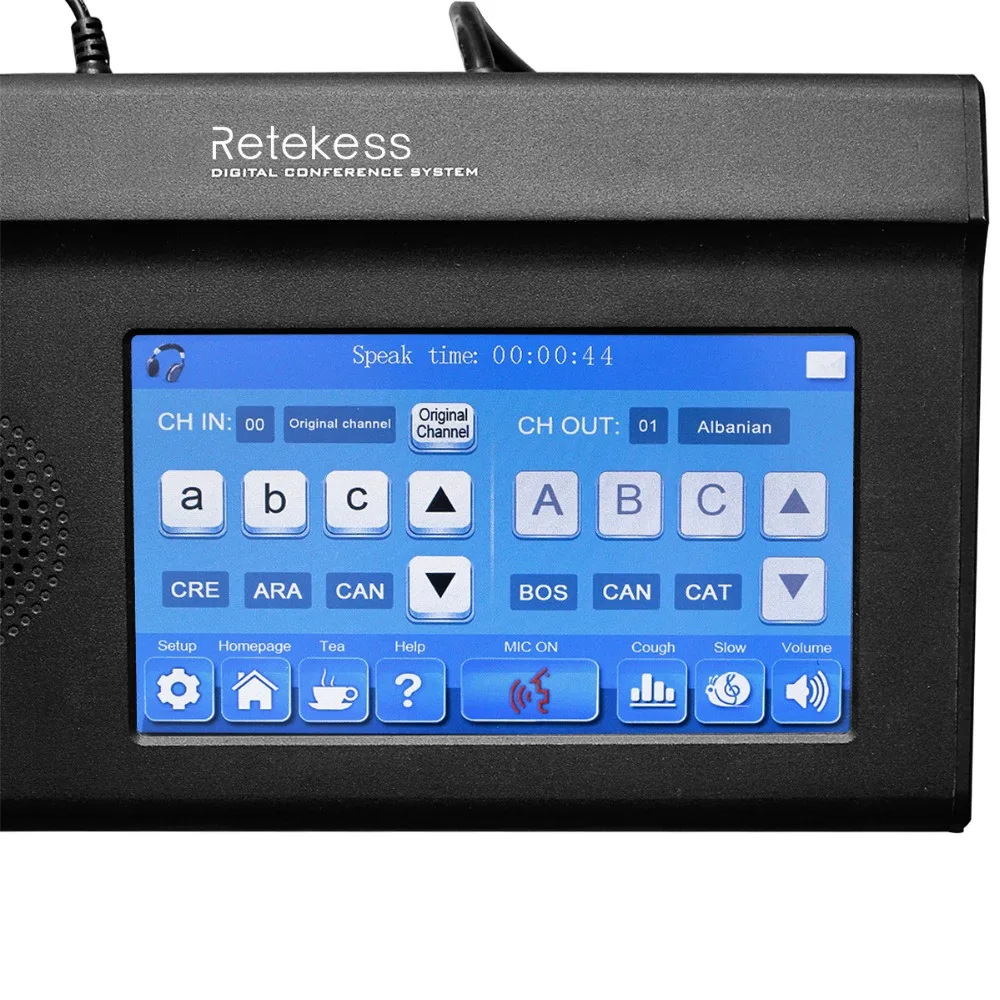 Retekess T120 Цифровая беспроводная Конференц система для цифровой инфракрасной