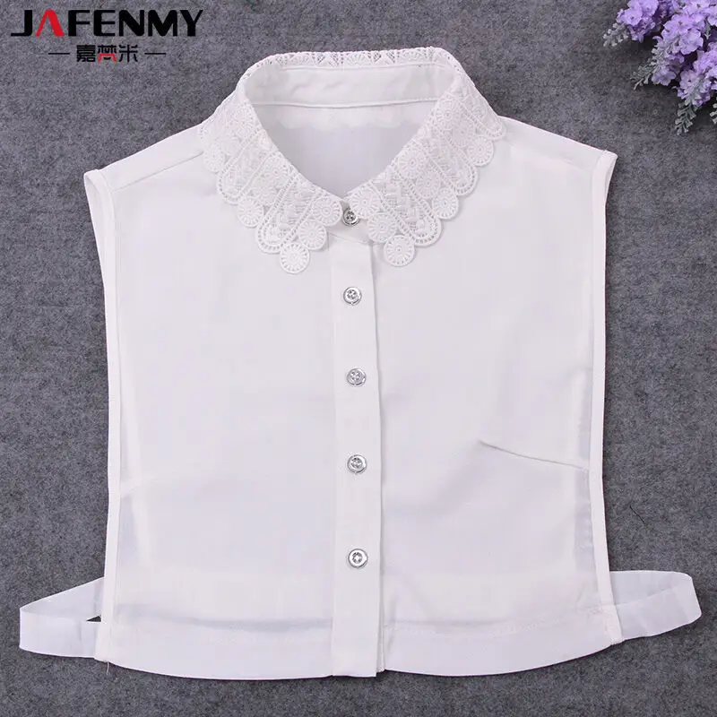 Ложный воротник женская белая вышивка &quotснег&quot сплошной съемный отворот блузка