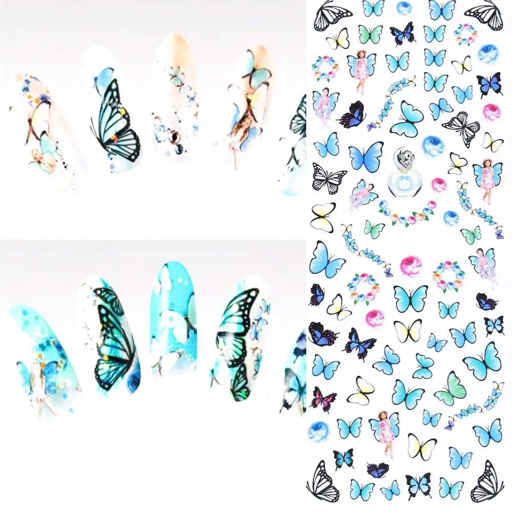 TOMTOSH 2016 дизайн ногтей переводная вода наклейки для цветные бабочки ногтей|fingernail