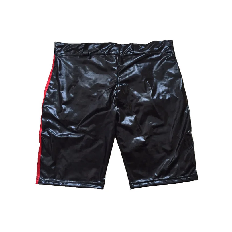 Новые эротические мужские кожаные на молнии открытое нижнее белье-шорты