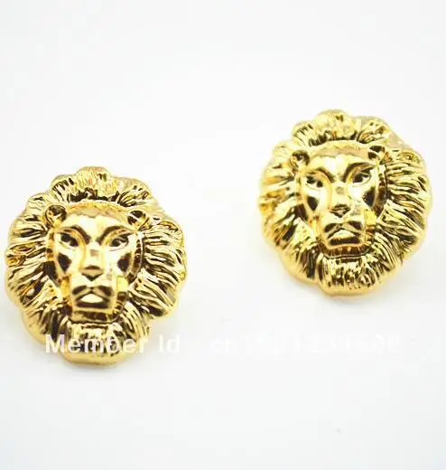 Модные металлические серьги с головой льва 10 пара/лот|earrings fashion|fashion earringslion head