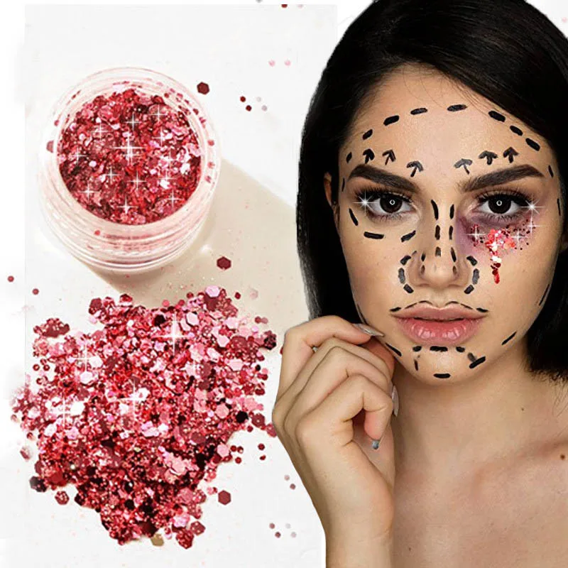 Блестящие Блестки для теней век лица и тела 1 бутылка|sequins for nails|sequin glittersequin bottle |