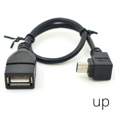 Кабель-адаптер OTG с левым и правым углом вверх вниз на USB 2 0 20 см | Электроника