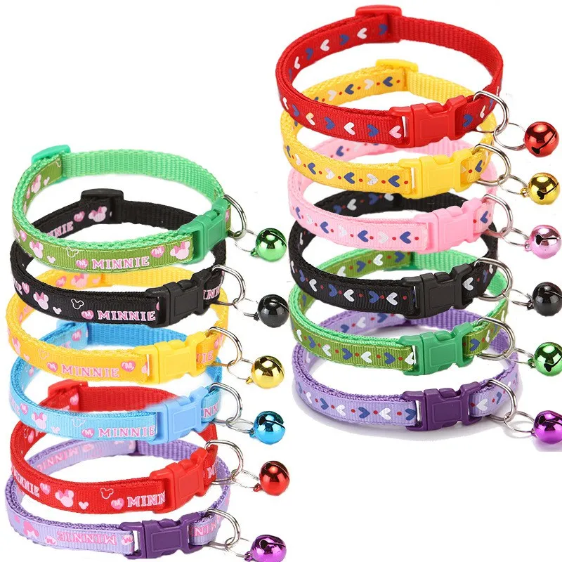 

Cute Breakaway Collar For Cats Japanese Cat Collar Pink Puppy Cat Collar Bell Collars Adjustable With Bells Accessory Pet Shop