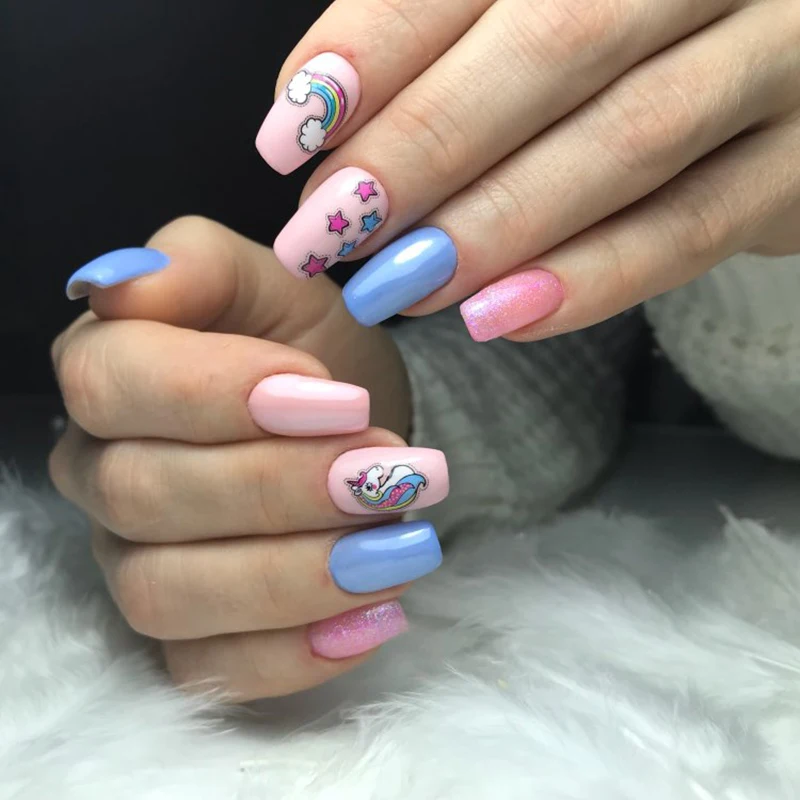 1Pc 3D Flower Nail Stickers Tropical Floral Bird Tips DIY Adhesive Transfer Decoration | Красота и здоровье