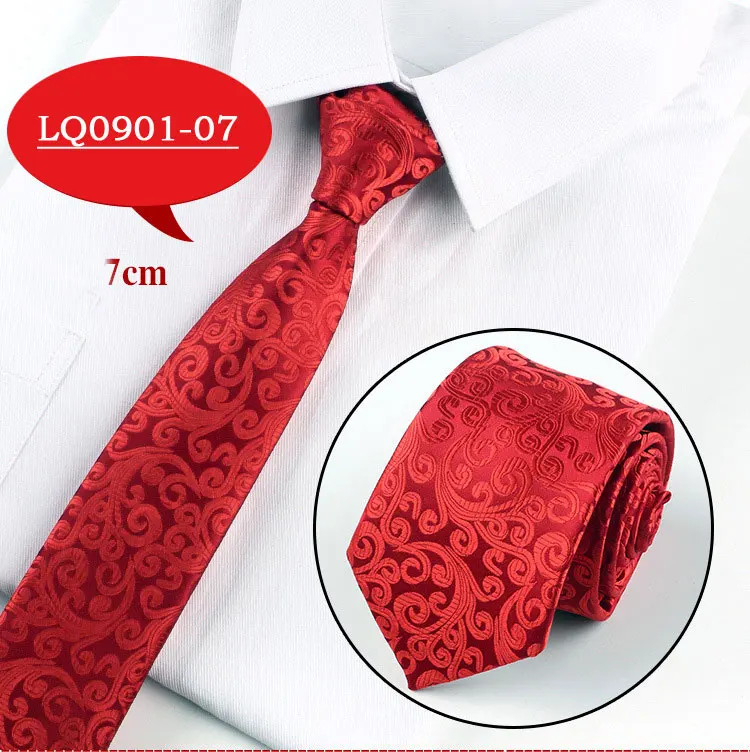 Men Tie Fashion 7cm Classic Luxury Jacquard Woven Neckties Factory Seller Bridegroom Business Wedding Accessories Shirt Neck Tie