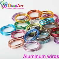 olingart 3m roll dia 1 5mm aluminum wire soft diy craft versatile painted metal necklace bracelet jewelry making 2019 new
