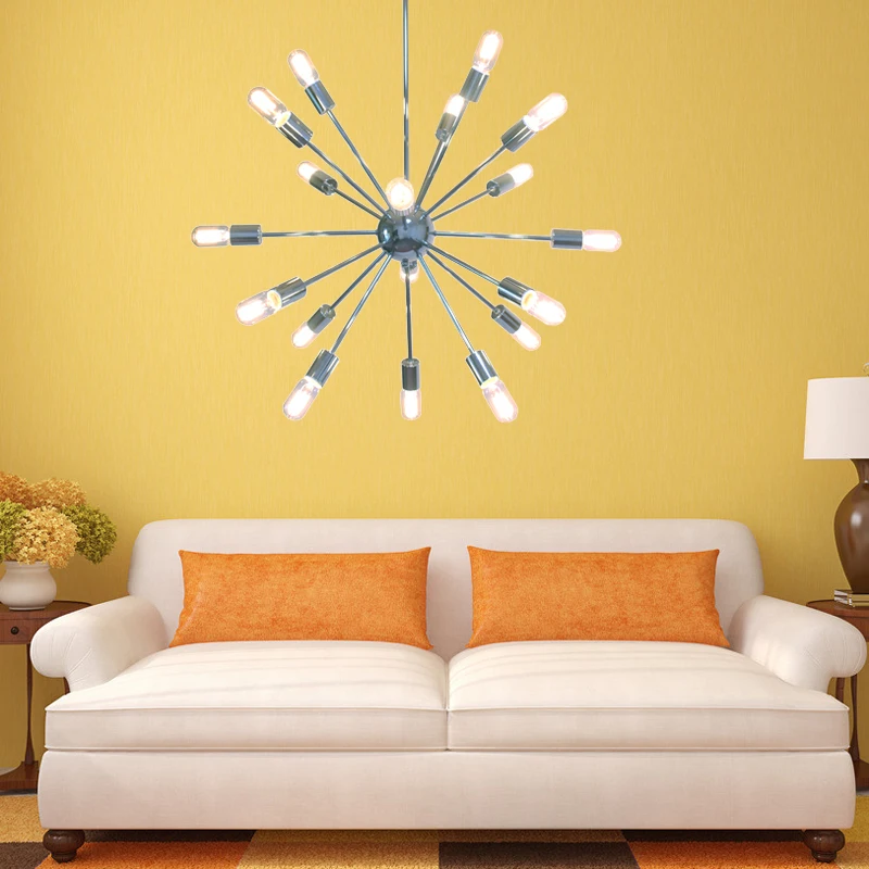 Бесплатная доставка современная люстра лепесток 18 огней хромированные люстры