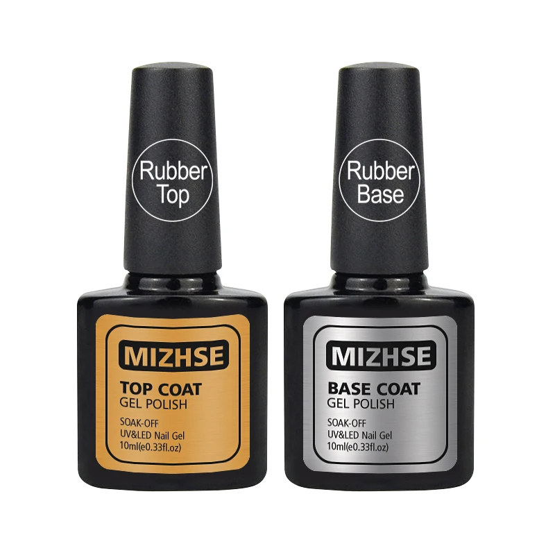 Rubber Base Top MIZHSE грунтовка для геля гель лак Полупостоянный Vernis резиновая верхняя основа пальто для ногтей Гибридный лак для ногтей гель лак - Цвет: Rubber Base Top