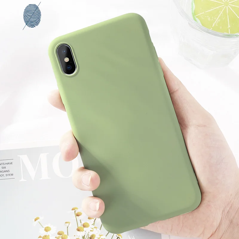 Жидкий силиконовый чехол для iPhone Xs Max XR X 10 6s 6 s 7 8 Plus роскошный мягкий кожаный