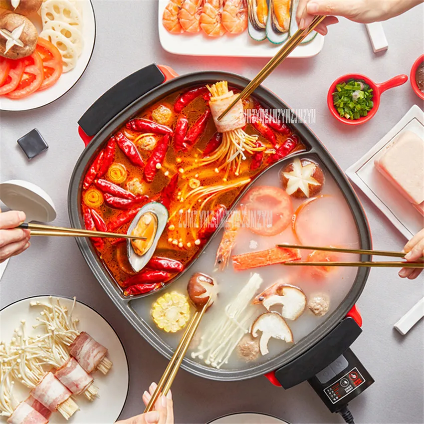 6 л Емкость электрическая мульти плита 2 вкуса горячий горшок Бытовая