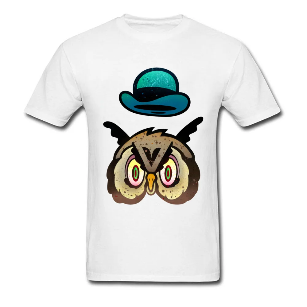 Шляпа Сова Howl 2018 забавная мужская белая футболка высокое качество хлопок для